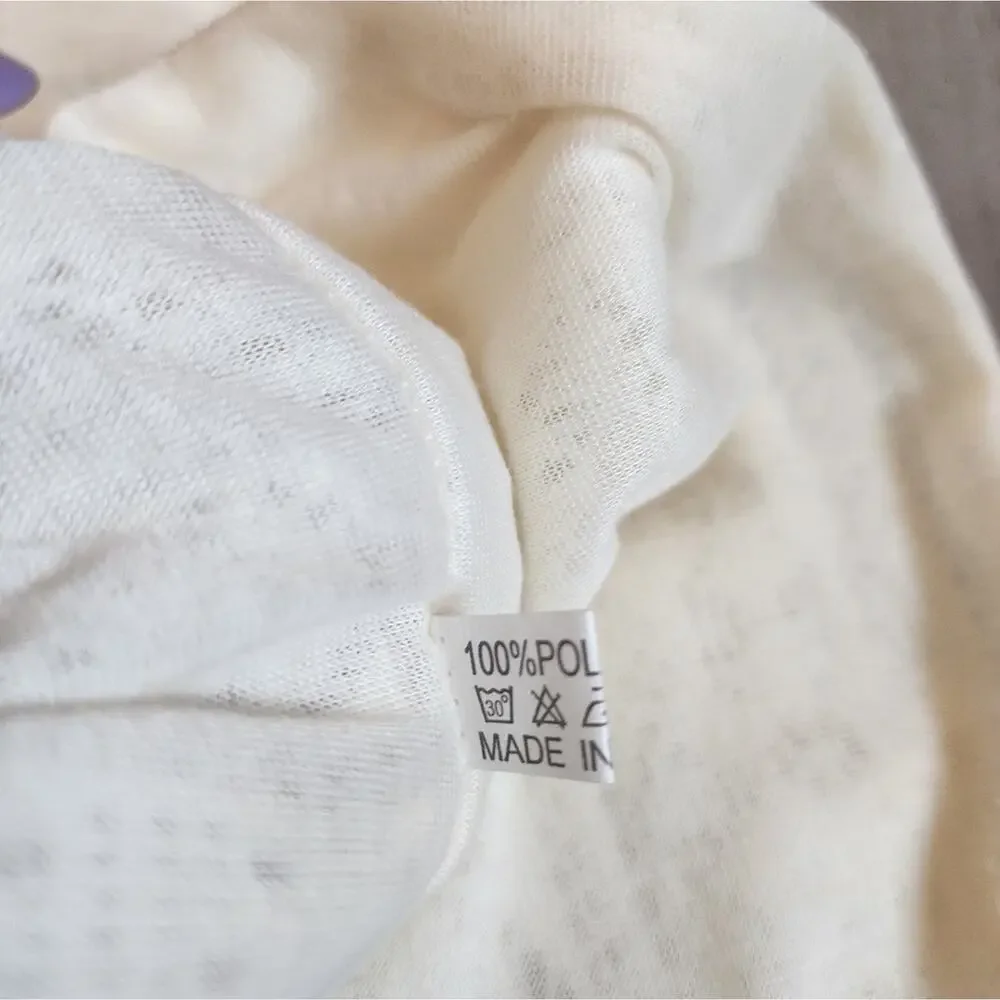 NWT Wet Seal Junior's White Lightweight Eyelet Lined Infinity Scarf One Size OS